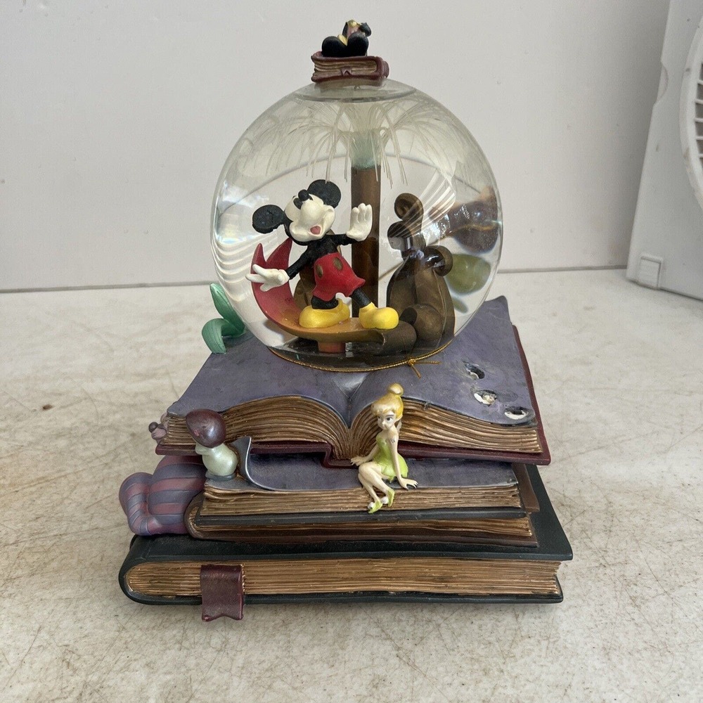 Vintage Disney 75th Anniversary of Love & Laughter Snow Globe Music Box